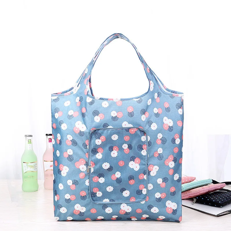ETya, модная Экологичная сумка для покупок, складная женская сумка на молнии, водонепроницаемая многоразовая сумка для покупок с принтом, сумки-тоут