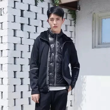  Xiaomi ULEEMARK men Down jacket vest 90% gray duck down Fleece liner coat Autumn Winter Casual Warm
