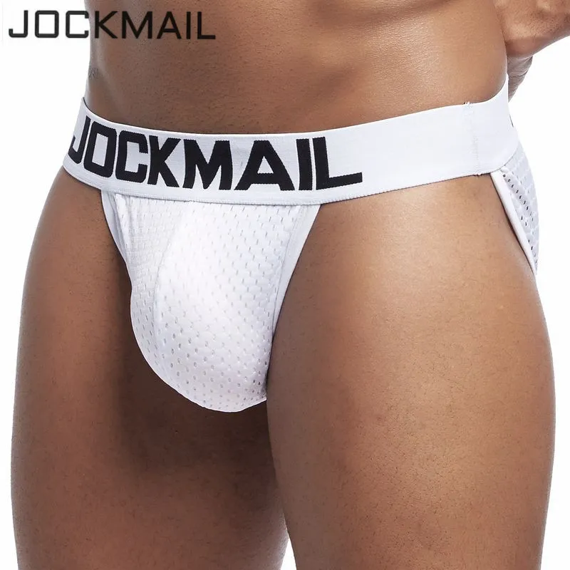 Трусы брифы JOCKMAIL мужские сетчатые пикантное нижнее белье из вискозы дышащие