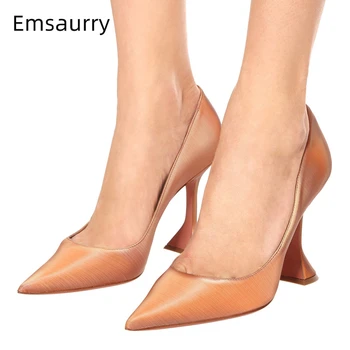 

Dazzling Laser Color Dress Shoes Woman Sexy Pointed Toe Slim Party Shoes High Goblet Heel Spring Autumn Women Pumps