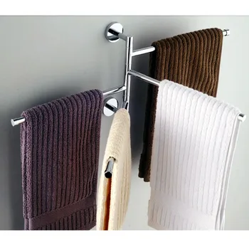 

Stainless Steel Towel Shelf Rotary Durable Towel Rack Wall-mounted Bathroom Pole Pendant Bathroom Holder Hardware Accessory
