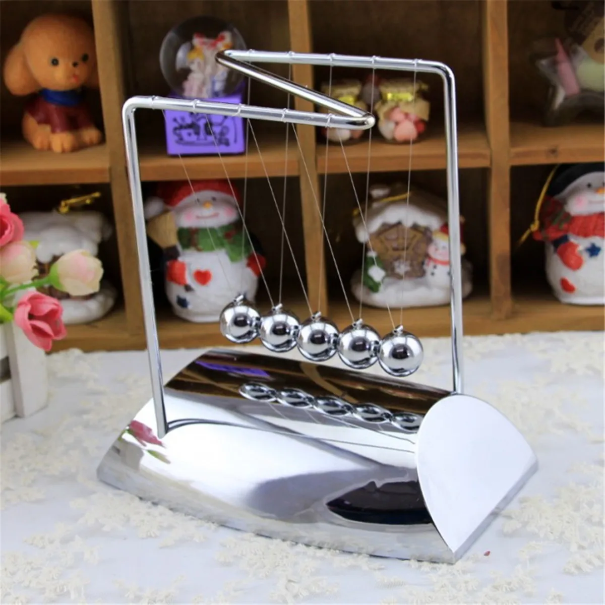 

Newtons Cradle Balance Balls Physics Pendulum Science Desk Home Office Decoration 5 Metal Balls Science Psychology Puzzle Gadget