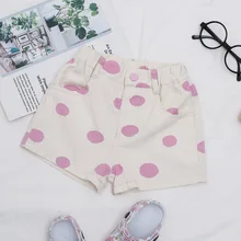 Girls Lower Apron Summer New Style Korean-style Solid Color Dotted Casual High-waisted Trend Baby GIRL'S Shorts Ym039