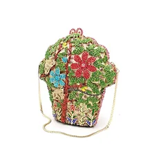 Женские вечерние клатчи со стразами в виде обезьяны, роскошный свадебный клатч для свадебной вечеринки, украшенные цветами джунглей