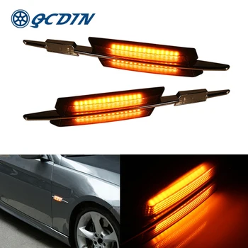 

QCDIN 2PCS Side Indicator LED Repeater Light For E90 2006-2010 BMW Sedan Turn Signal Side Light For 325xi/328xi Signal Light