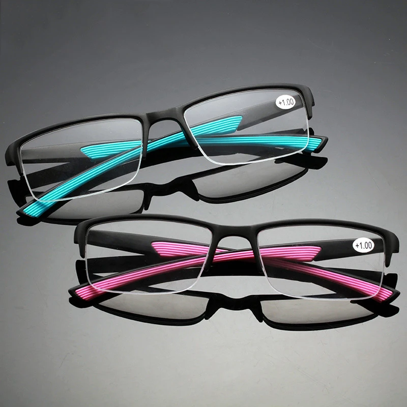 Очки для чтения Seemfly для мужчин и женщин, полуоправы, очки с прозрачными линзами, дальние зрительные очки, очки для гиперопии, диоптрия+ 1,0 до+ 4,0