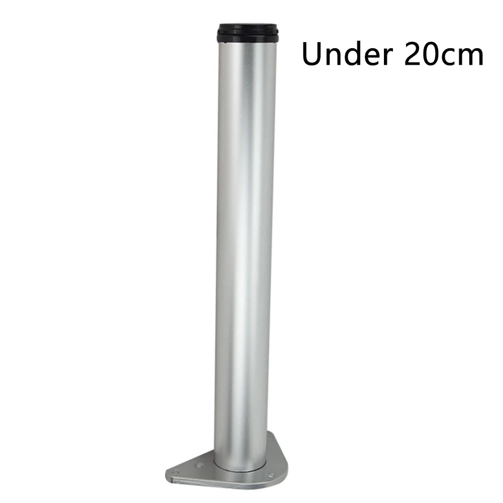 

Height Adjustable Anti-slip Aluminum Alloy With Mounting Plate Screw Fixing Breakfast Bar Round Tube Kitchen Straight Table Legs