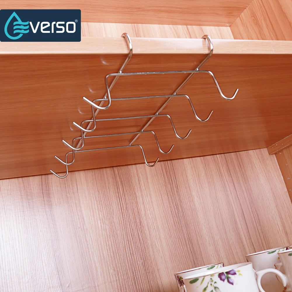 10 крючков кухонная стойка из нержавеющей стали подвесные держатели для стаканов