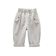 Г. Новые осенние детские штаны для малышей вельветовые штаны для маленьких мальчиков однотонные повседневные свободные длинные штаны с карманами штаны для малышей От 0 до 3 лет