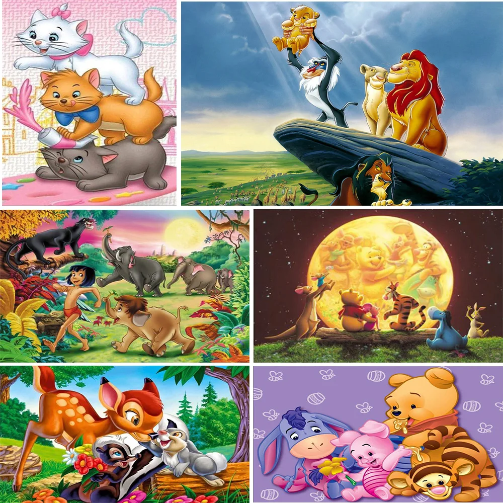 Disney 5D DIY Diamond Painting Winnie The Pooh Series Cross Stitch Kits Mosaic Embroidery Home Decor Christmas Gift | Дом и сад