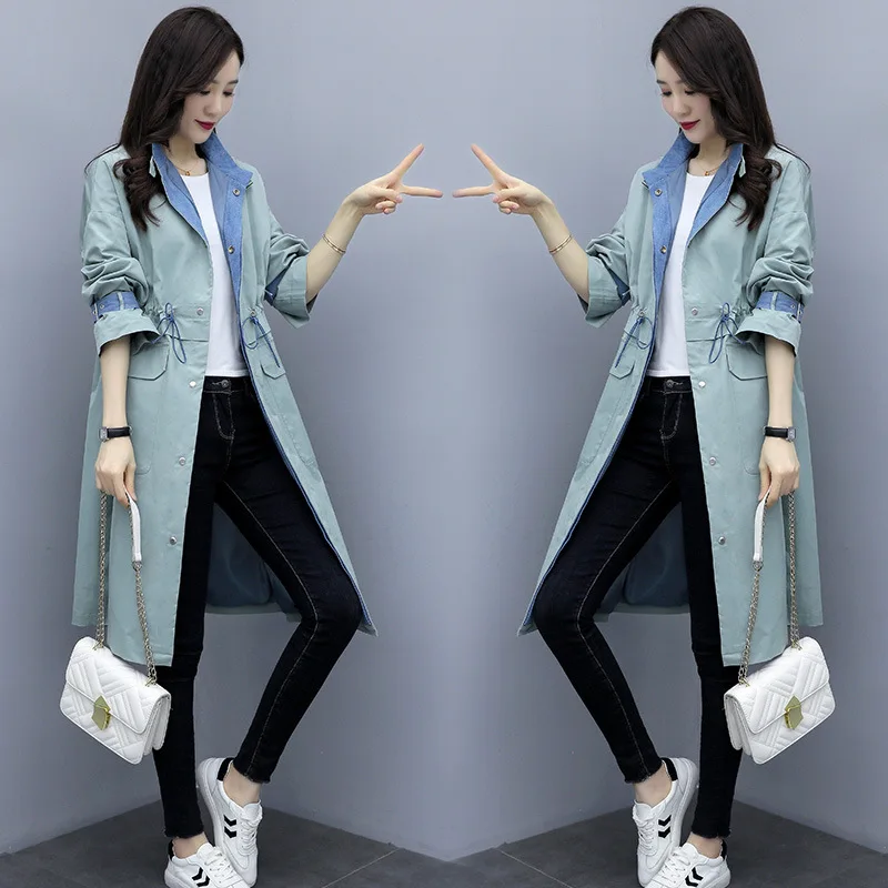 

Elegant Fashion Long Sleeve Trench Coat 2019 Autumn Mid-length Comfortable Elegant