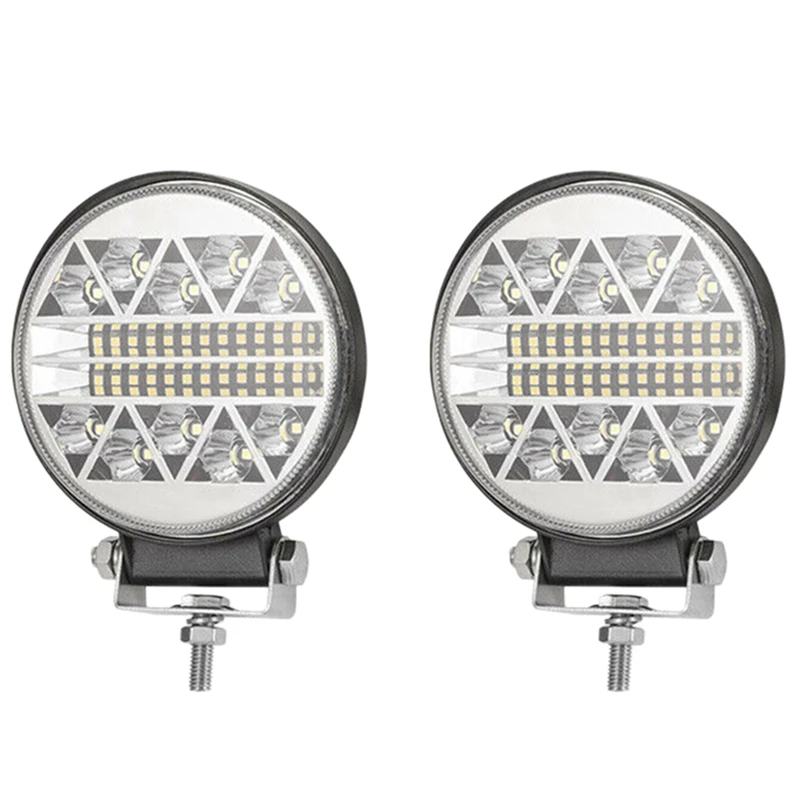 Preise 2Pcs 13600LM Runde LED Work Leuchten LED Spot Flut Strahl Fahren Licht Schoten