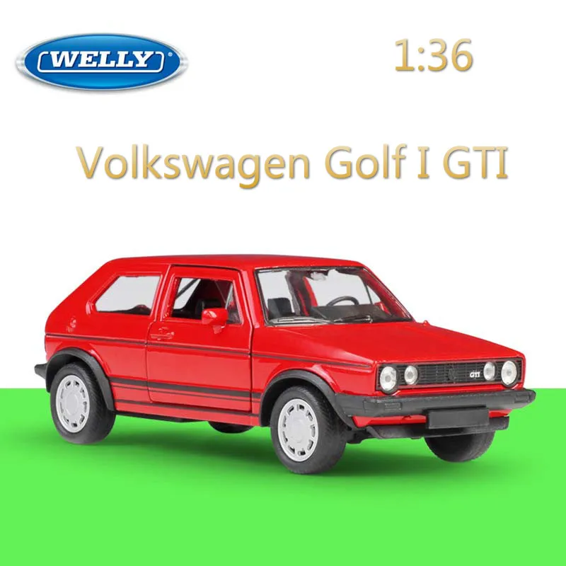 WELLY литой 1:36 оттягивающийся Volkswagen Golf GTI классический симулятор VW модель автомобиля металлический игрушечный автомобиль для детской коллекции подарков