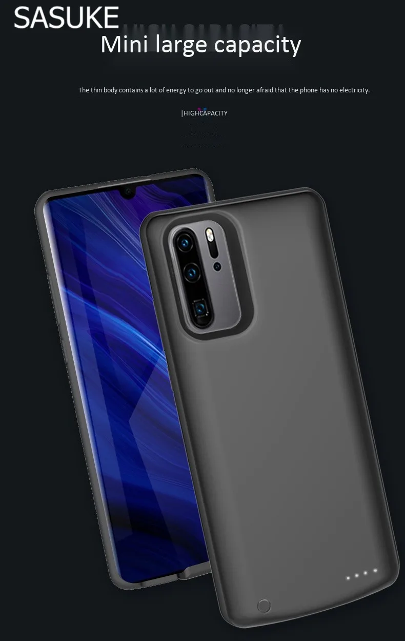 5000 мА/ч 6000 мА/ч чехол для зарядки аккумулятора для huawei P30 Pro с мягким краем внешний аккумулятор чехол для huawei P30 Pro твердый мощный etui
