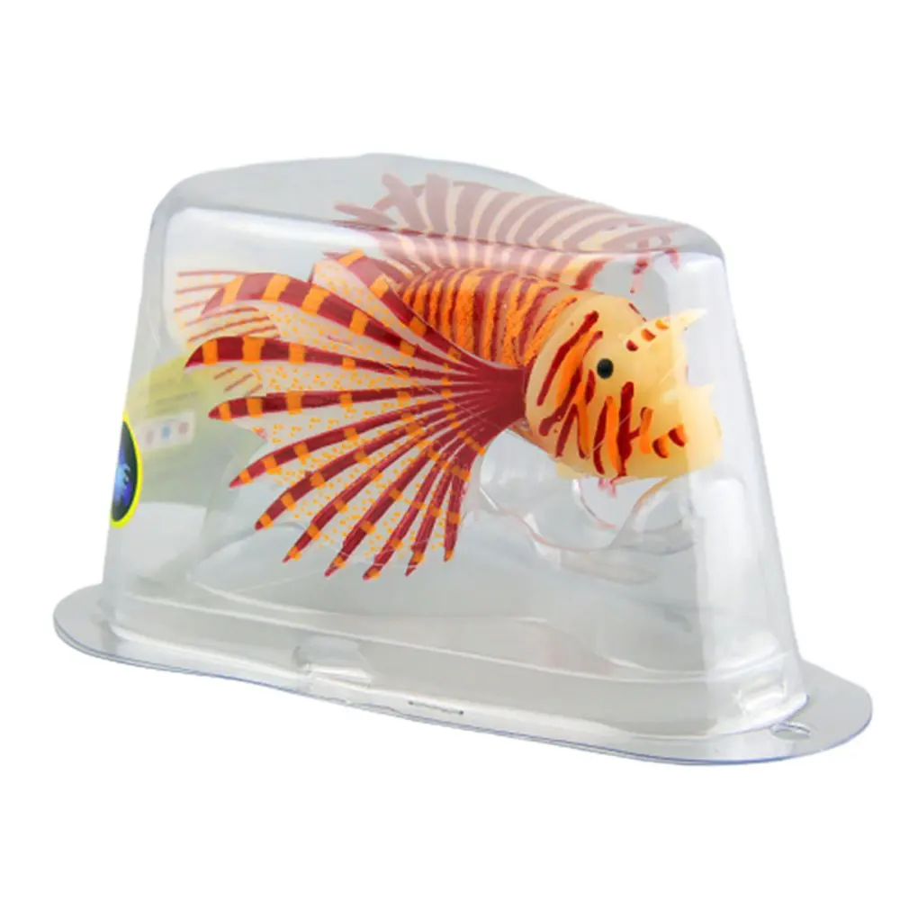 Аквариум силиконовый светящийся аквариум орнамент Декор поддельный Лев пруд рыбный бак Ландшафтный Декор плавающий искусственный