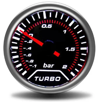 

manometro turbo Boost gauge Bar 2" 52mm Smoke lens Boost controller gauge -1~2 Bar Auto car gauges meter racing tacometro