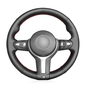 

Black Artificial Leather Car Steering Wheel Cover for BMW F87 M2 F80 M3 F82 M4 201 M5 F12 F13 M6 F85 X5 M F86 X6 M F33 F30 M