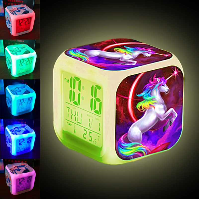 Stranger Things Digital Alarm Clock 7 Colour Changing Led Night Lights