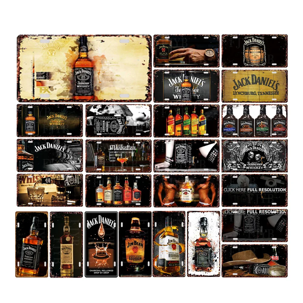

Whiskey Wine Poster Retro Shabby Tin Sign Metal Iron Painting Decorative Sign Pub Bar Pin Up Wall Sticker Plate Plaque Art Craft