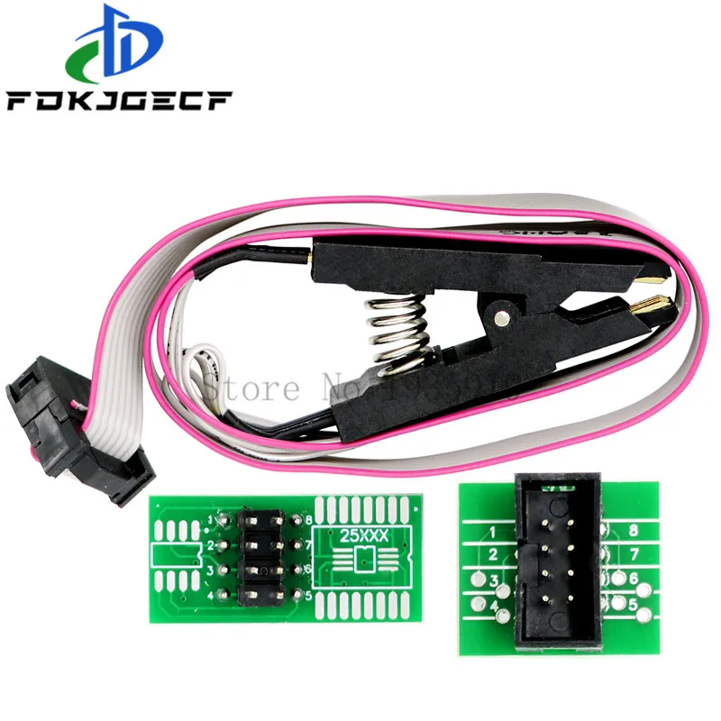 Programmer Testing Clip SOP SOP16 SOIC8 SOP8 Test For EEPROM 93CXX / 25CXX 24CXX in-circuit programming+2 adapters | Электронные