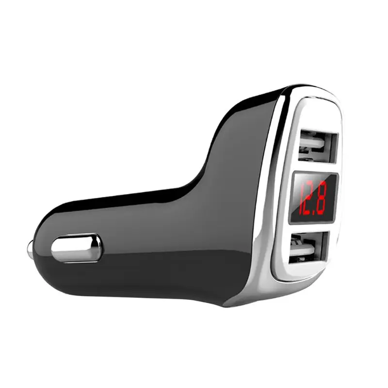3.1A двойной USB Автомобильное зарядное устройство Быстрая Зарядка адаптер умный ток напряжение дисплей устройства для iPhone мобильных телефонов