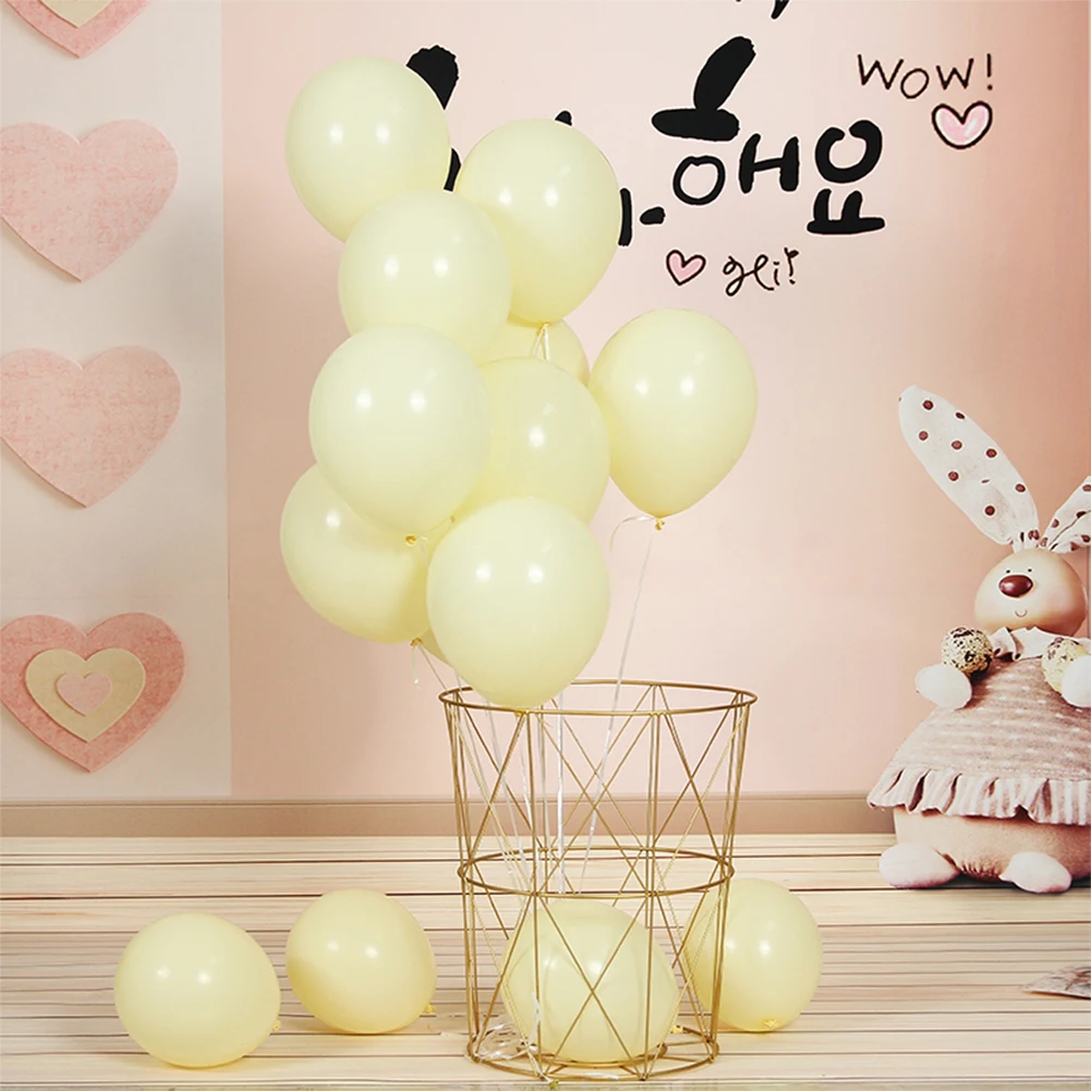 Yellow Balloon 10 шт., пастельные Плотные Латексные Шары, макарон, карамельный цвет, Детские воздушные шары для дня рождения, украшения для дома, свадьбы, вечеринки - Цвет: Yellow Balloon