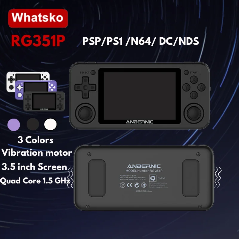

Anbernic RG351P Retro Game Handheld Video Console Mini Gaming Consola 64 Bit 3.5 inch Game Player 2353 Games