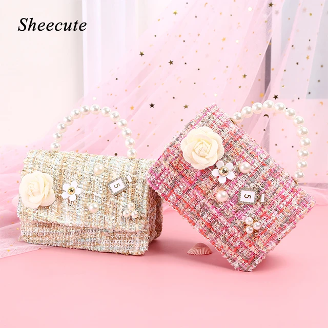 Fashion Pearl Handbag Girls Messenger Bags Princess Children Cute Coin Purse  Mini Bags Girls Crossbody Bag Flowers Kids Handbag - AliExpress