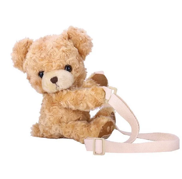 Fashion Kawaii Toddler Kid Kawaii Girls Cute Smile Bear Soft Plush Doll Lolita Handbag Animal Shoulder Bag 1
