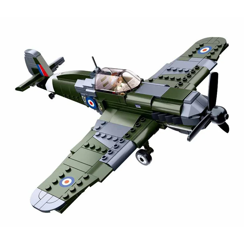 Мировые войны супер морской самолет строительные блоки WW2 военный Pazer Fighter Toys