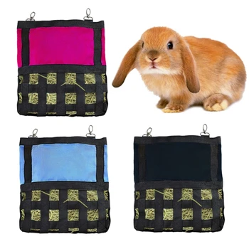 

Small Animal Hay Bag Rabbit Guinea Pigs Hanging Feeder Hamster Food Carrier Storage Tote Bag forS mall Pet Bunny Chinchilla