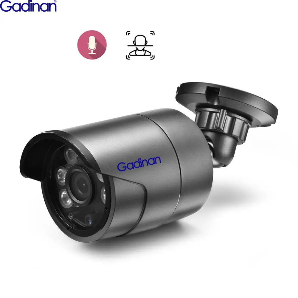 Gadinan H.265AI 5MP 1080P распознавание лица пуля наружная Водонепроницаемая