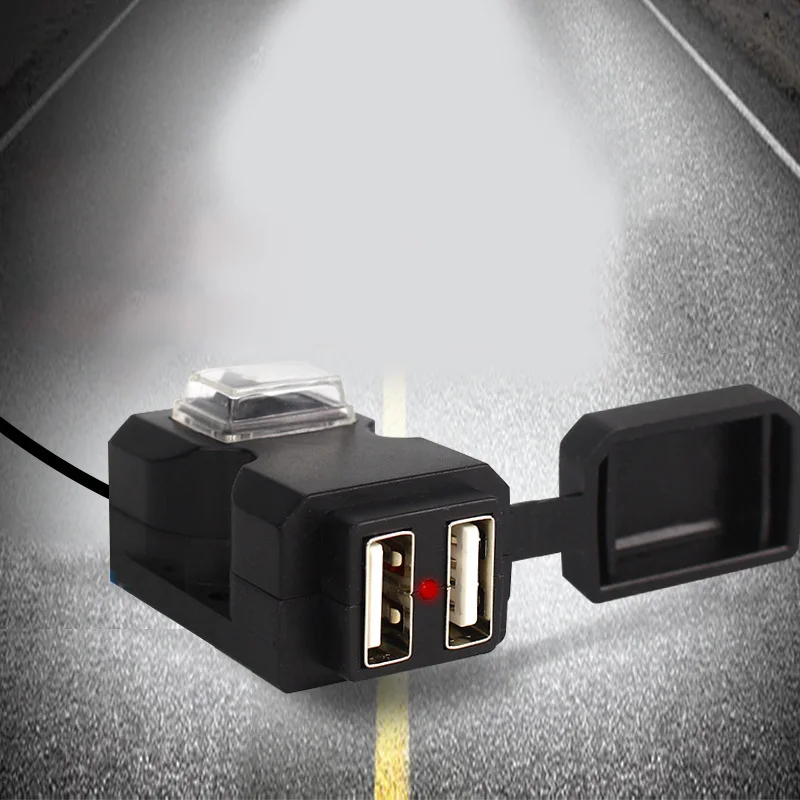 Водонепроницаемый мотоциклетный двойной USB зарядное устройство адаптер питания быстрая зарядка Новое и высокое качество