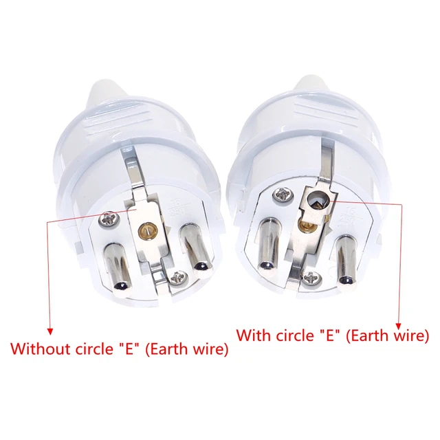 European Schuko 16A Power Plug IP44 Industry France/Germany Connector EU 2  Round Pins Adapter Type F AC Electrical Power E-012*