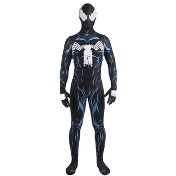 

Men's Venom Spider-Man Symbiote Jumpsuit Spiderman Cosplay Costume Halloween make-up costume xmas gift toys outfit