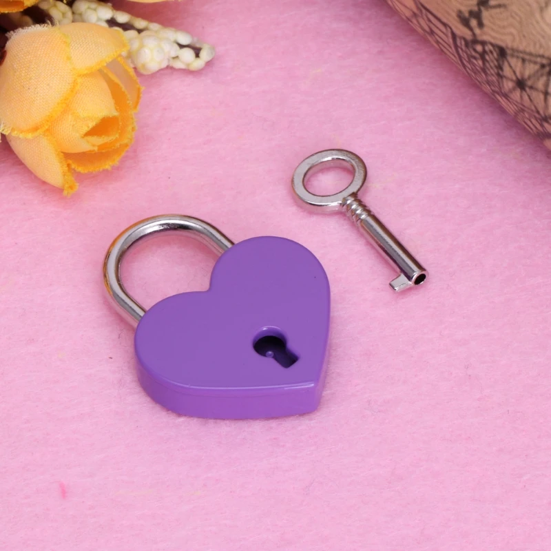 

Heart Shape Vintage Old Antique Style Mini Archaize Padlocks Key Lock With key