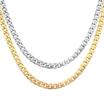 LUXUKISSKIDS Gold Chain Necklace For Men Women 5mm/7mm Stainless Steel Necklaces Set Long Chain For Jewelry Making Wholesale