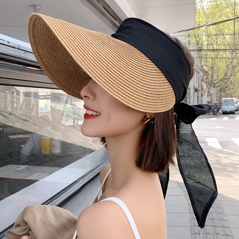 Sunscreen Beach Hat Elegant Bow Girls 