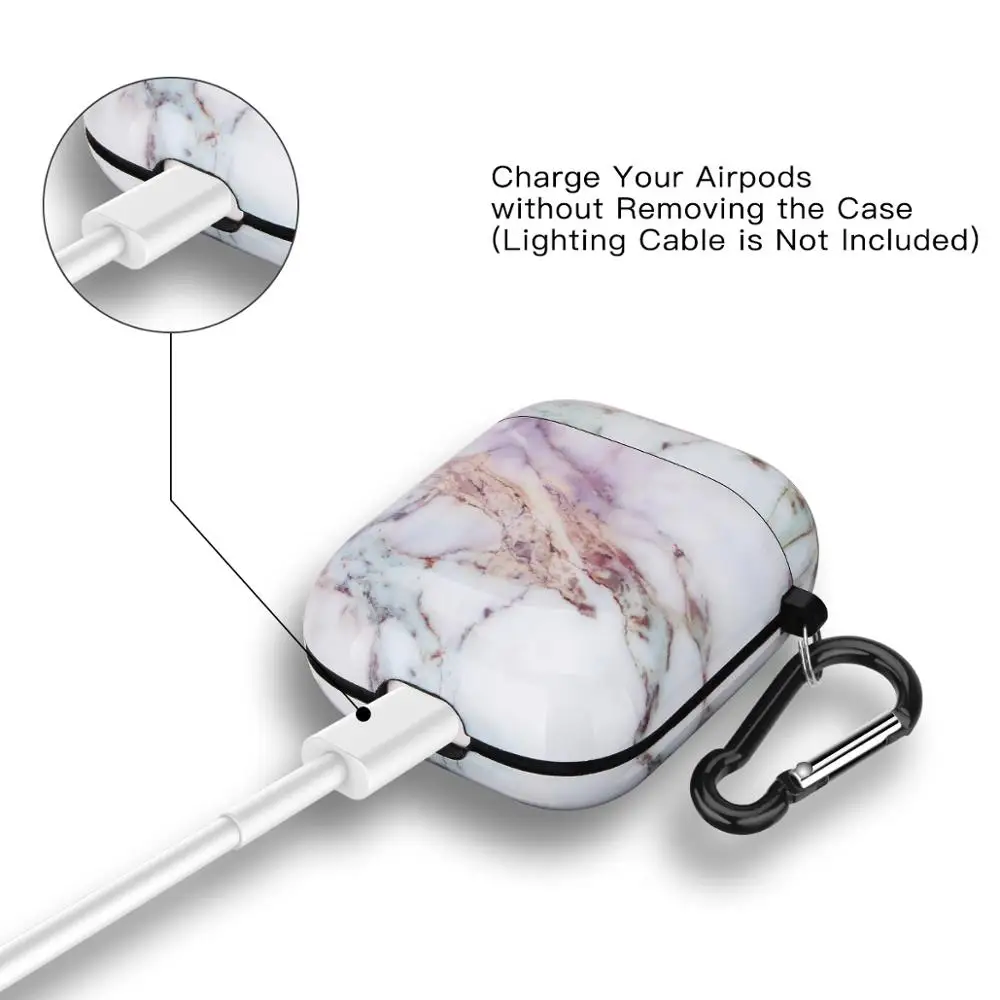 Netarlier симпатичный фиолетовый беспроводной Bluetooth чехол для наушников Apple AirPods 1 2