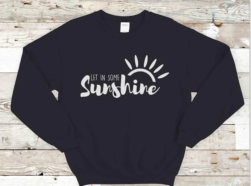 

Harajuku Let In Some Sunshine Crewneck Толстовка христианская вера Иисус женские толстовки эстетический винтажный хлопковый топ Прямая поставка