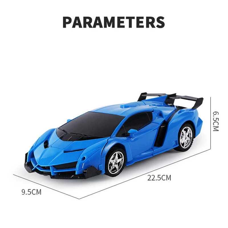 1 18 Electric Telecontrol Car 1 Button Remote Control Deformable Vehicle Robot Simulation Deformation Car Model 5