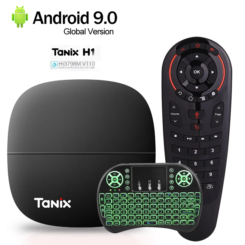 

2020 New Android 9.0 TV Box Tanix H1 Hi3798M V110 Quad Core LPDDR4 2GB 16GB ROM HDMI 2.0 4K Boxes Set Top Box