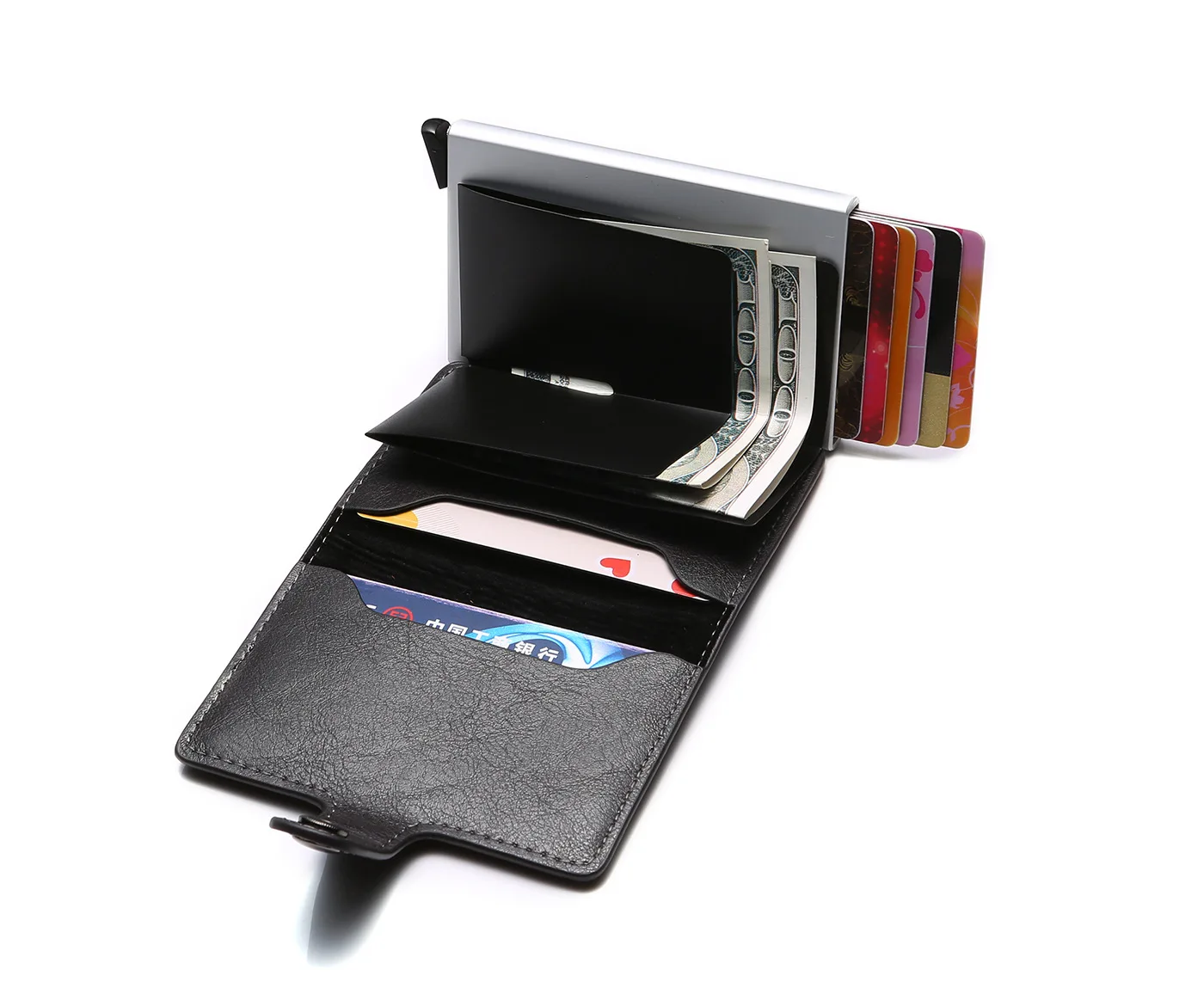 ПУ алюминиевая карта из сплава сумка Rfid экранированный Противоугонный кошелек