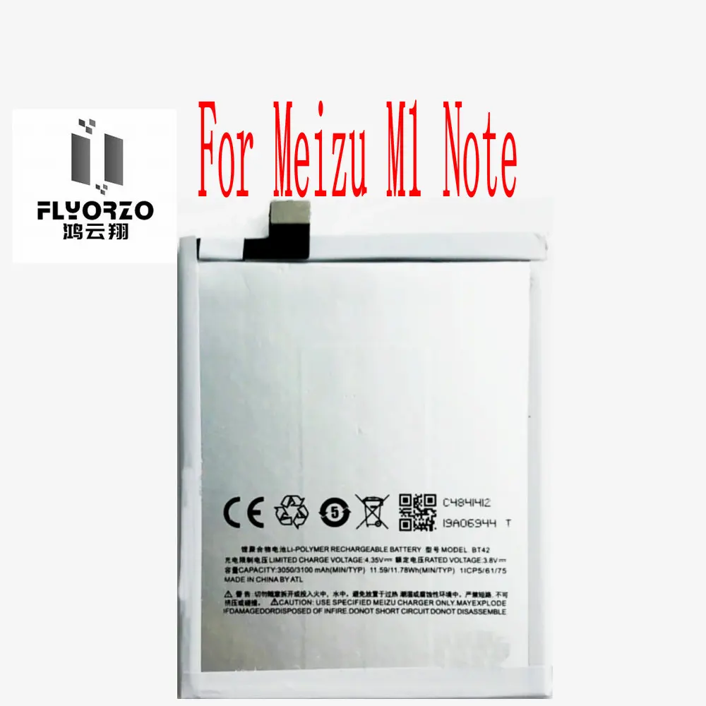 

High Quality 3100mAh BT42 Battery For Meizu M1 Note Cell Phone
