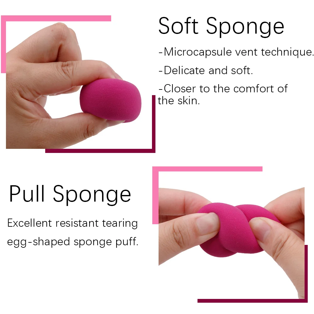 10/20/50Pcs Cosmetic Puff Women's Foundation Makeup Sponge Beauty Face Cosmetics Blending Sponge Water Drop Shape Makeup Puffs 2