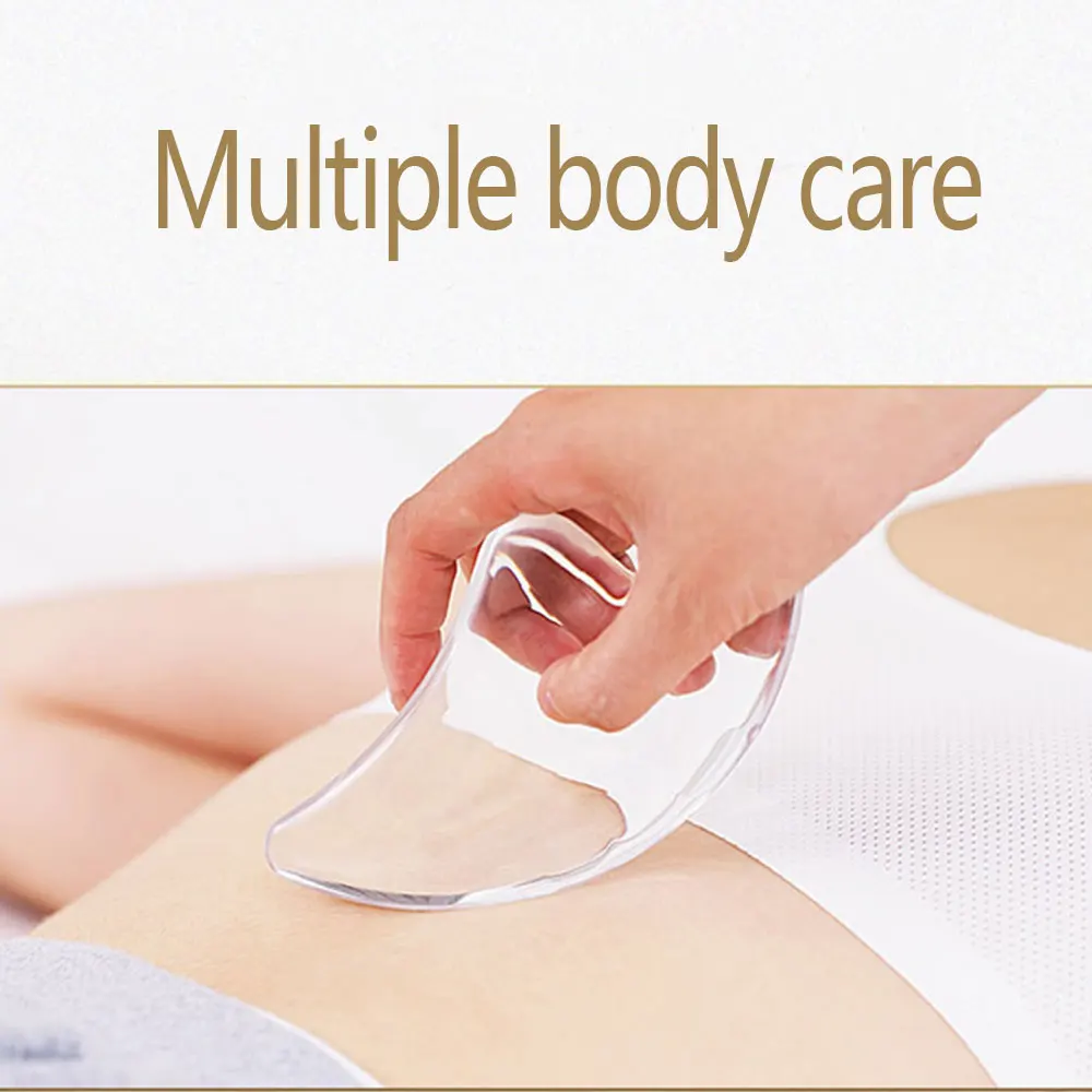 Transparent Natural Resin Crystal Scrapping Plate Thin Face Detox Body Face Massage Board Massage Relaxation Scraping Plate
