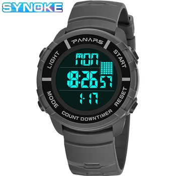 

relogio masculino SYNOKE Brand clock men Digital Wristwatches 5ATM Waterproof High Quality Watches Backlight Wristwatch