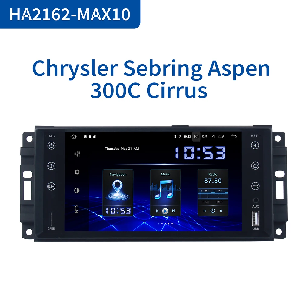 Автомобильное радио Dasaita 7 дюймов IPS Android 10 0 для Jeep GPS Wrangler Chrysler Dodge Commander Compass Patriot Grand