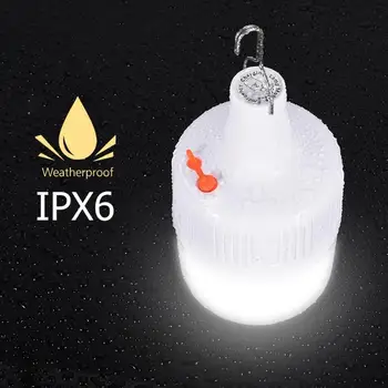 

Portable lantern Tent solar Camping Light Hanging lamp with Hook outdoor lighting solar rechargeable LED Light bulb flashlight