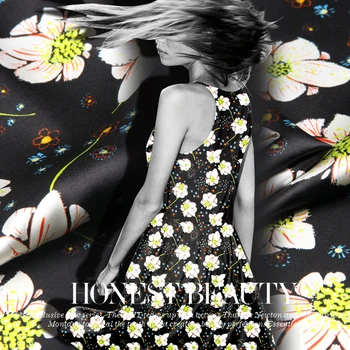 

118cm printed satin silk fabric meter 19 mm soft silk stretch satin fabric satin shirt dress spandex fabric wholesale silk cloth